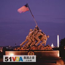 The Marine Corps War Memorial has become known as the Iwo Jima statue in Arlington, Virginia