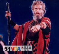 Charlton Heston as Moses in ''The Ten Commandments''