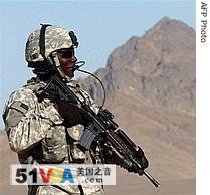An American soldier with the NATO-led International Security Assistance Force in Afghanistan