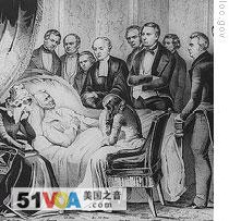 Zachary Taylor on his deathbed 