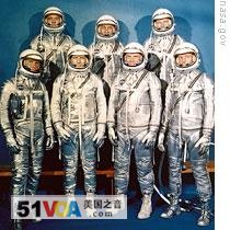 The seven Project Mercury astronauts
