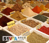 Spices in a market