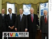 Past, Present and Future US Presidents Meet at White House