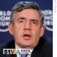 British Prime Minister Gordon Brown speaks during a press conference at the World Economic Forum in Davos, Switzerland, 30 Jan 2009