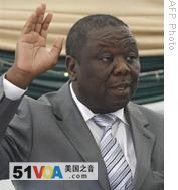 Morgan Tsvangirai Sworn In as Zimbabwe PM; Pledges Focus on Economy