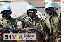 Nigerian peacekeepers with the UN and AU peacekeeping mission to Darfur (2008 file photo)