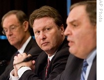 Arizona Attorney General Terry Goddard, l to r, Bureau of Alcohol, Tobacco, Firearms and Explosives Asst. Dir. for Field Operation William Hoover and DEA Assistant Administrator Anthony Placido, testify on Capitol Hill, 17 March 2009