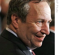 National Economic Council Director Lawrence Summers at the White House on 23 Feb 2009