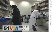 Qatar scientists in lab