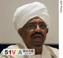 Sudan's President Omar Hassan al-Beshir attends a presss conference in Dubai at the end of a three-day visit to the Gulf emirate, 11 Mar 2008