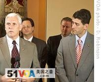 Republicans Mike Pence (r) and Paul Ryan, 12 Mar 2009