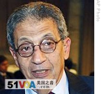 Arab League Secretary-General Amr Moussa during a meeting in Rome in April, (file photo)