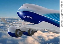 Artist's conception of the Boeing 747-8 passenger jet to be delivered to airlines in 2009