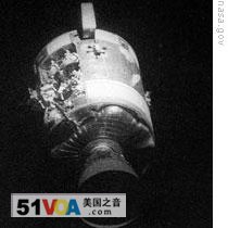 The damaged Apollo 13 service module