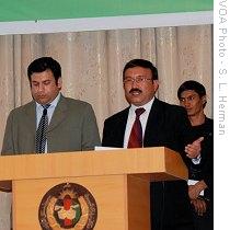 News conference of Afghan Independent Election Commission in Kabul (Daoud Ali Najafi, center)