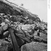 The wreckage of Fort Sumter