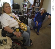 Carin Kay Martin and her mother, who has Alzheimer's disease, share an apartment in Sacramento, California