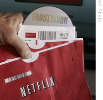 A Netflix envelope containing a DVD