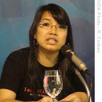 Khin Ohmar, a member of the Forum for Democracy in Burma