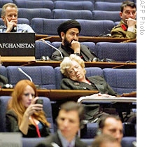 Afghan lawmaker Ahmad Farid (4th Row Center) attends NATO Parliamentary Assembly in Edinburgh, Scotland, 17 Nov 2009