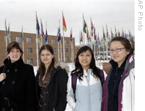 Foreign students at Dickinson State University in North Dakota