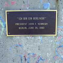 Kennedy Plaque On Berlin Wall In South Carolina