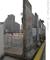 Remnants of the original Berlin Wall at Potsdamer Platz