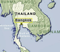 Map of Bangkok in Thailand