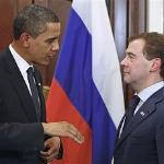 US President Barack Obama and Russian counterpart Dmitry Medvedev  