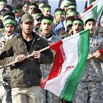 Members of Iran's Basij militia affiliated to the Revolutionary Guard, march at Imam Khomeini Grand Mosque in Tehran (File)