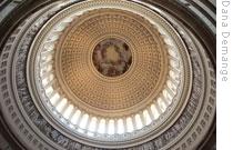 The inside of the Capitol dome