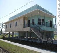 A house in the Lower Ninth Ward built by the Make It Right Foundation