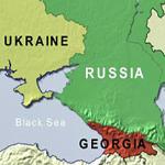 Russia, Georgia, Ukraine map