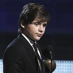 Michael Jackson's son Prince Michael Jackson II accepts the Lifetime Achievement award on behalf of his father at the Grammy Awards, 31 Jan. 2010