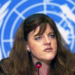 Hilde Frafjord Johnson, UNICEF Deputy Executive Director, addresses journalists  at the United Nations European headquarters in Geneva, Switzerland (File)