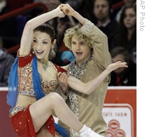 Meryl Davis and Charlie White at the U.S. Figure Skating Championships in Spokane, Washington last month
