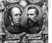 The Democratic Party banner for Horatio Seymour and Francis Blair