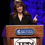 Sarah Palin addresses speaking at the National Tea Party Convention in Nashville, Tennessee, on February 6th