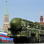 A 2008 photo of a Russian truck-launched nuclear missile.  Last week, Russia and the United States signed an agreement reducing deployed nuclear weapons 