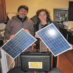 Stachel's husband, Hal Aronson, suggested a sun-powered solution to the power outages that hamper medical care in developing nations.