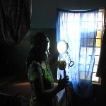 This solar-powered LED spotlight is tested in labor and delivery by a midwife. 
