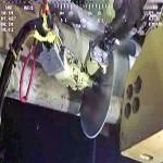 Image made from video released by British Petroleum (BP PLC) shows robot submarines using circular saw-like device to cut a pipe at the Deepwater Horizon oil rig, 01 Jun 2010