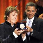 President Obama presents Paul McCartney with the Gershwin Prize for Popular Song on June 2, 2010