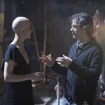 DELPHINE CHANEAC as Dren and director VINCENZO NATALI on the set of Warner Bros. Pictures' and Dark Castle Entertainment's science fiction thriller 