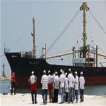 Libyan Aid Ship for Gaza Unloading Supplies in Egypt
