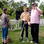 MADELINE CARROLL, CALLAN McAULIFFE and director ROB REINER on the set of Castle Rock Entertainment's coming-of-age romantic comedy 