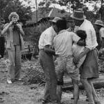 Clare Boothe Luce photographing casualties in Maymyo, Burma in April 1942
