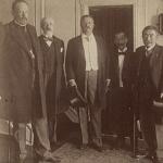 President Roosevelt with representatives of the Russian Czar and the Japanese Emperor