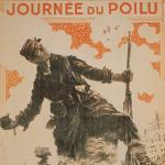 A 1915 poster showing a French soldier holding a grenade