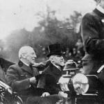 President Woodrow Wilson, left, and French President Raymond Poincare in Paris